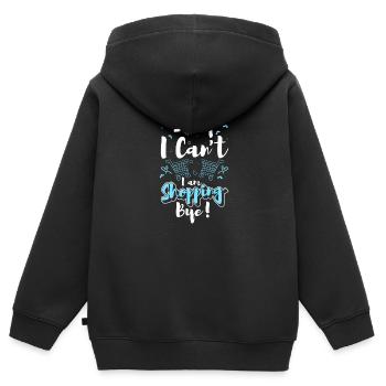 Shopping Geschenk Shopping Queen Geld - Kinder Premium Organic Zip Hoodie - Schwarz - Hinten - AI Model Kid Male (0cm)