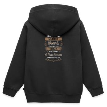 Sicherheit Gebäude Fachkraft - Kinder Premium Organic Zip Hoodie - Schwarz - Hinten - AI Model Kid Male (0cm)