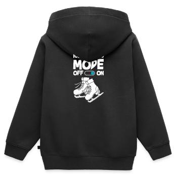 Eislaufen Kunst Hobby Eisbahn - Kinder Premium Organic Zip Hoodie - Schwarz - Hinten - AI Model Kid Male (0cm)
