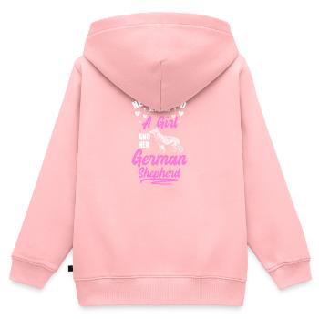 Wachhund Polizeihund Haustier Deutsch - Kinder Premium Organic Zip Hoodie - Rosa - Hinten - AI Model Kid Female (0cm)