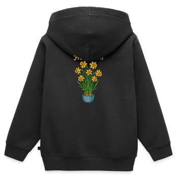 Frohe Ostern - Kinder Premium Organic Zip Hoodie - Schwarz - Hinten - AI Model Kid Male (0cm)