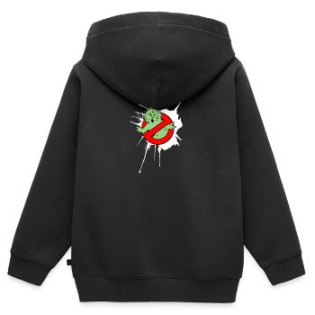 Virus Corona bloqué - Sweat Premium à capuche zippé enfant bio - noir - Dos - AI Model Kid Male (0cm)