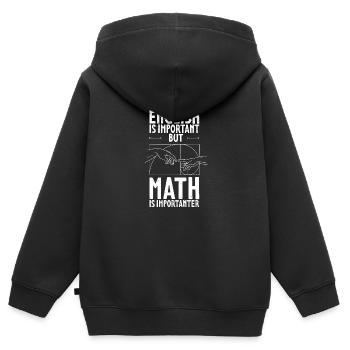 Geometrie Goldener Schnitt Mathe Fibonacci - Kinder Premium Organic Zip Hoodie - Schwarz - Hinten - AI Model Kid Male (0cm)