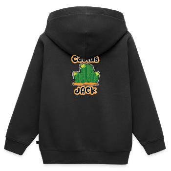 Cactus JACK - Sweat Premium à capuche zippé enfant bio - noir - Dos - AI Model Kid Male (0cm)