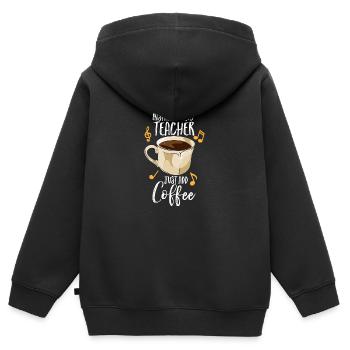 Instant Music Teacher Just Add Coffee - Kinder Premium Organic Zip Hoodie - Schwarz - Hinten - AI Model Kid Male (0cm)