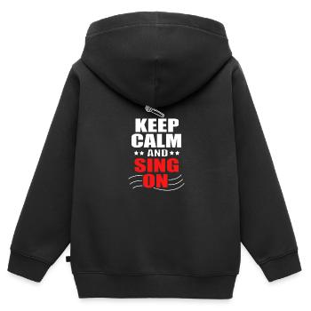 Karaoke - Kinder Premium Organic Zip Hoodie - Schwarz - Hinten - AI Model Kid Male (0cm)