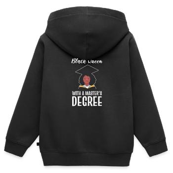 Master Studium Abschlussfeier - Kinder Premium Organic Zip Hoodie - Schwarz - Hinten - AI Model Kid Male (0cm)