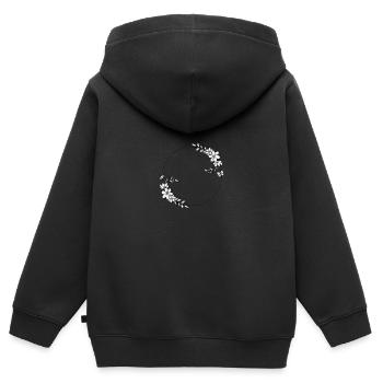 Frame flower - Kids Premium Organic Zip-up Hoodie - black - Back - AI Model Kid Male (0cm)