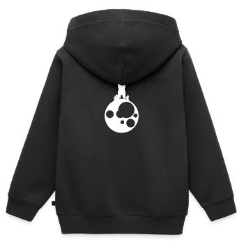 L’homme et l’espace - Sweat Premium à capuche zippé enfant bio - noir - Dos - AI Model Kid Male (0cm)