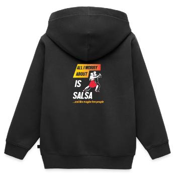 Salsa Dancer Dancer - Kids Premium Organic Zip-up Hoodie - black - Back - AI Model Kid Male (0cm)