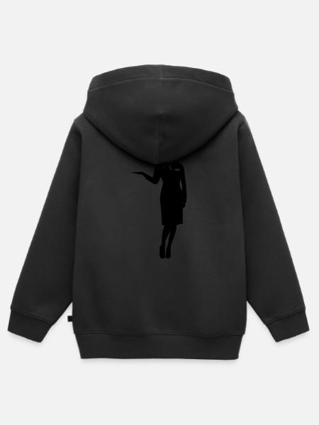 Stewardess - Kinder Premium Organic Zip Hoodie - Schwarz