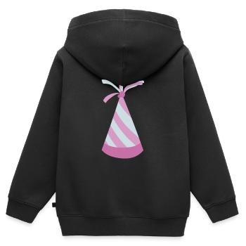 Party Hut - Kinder Premium Organic Zip Hoodie - Schwarz - Hinten - AI Model Kid Male (0cm)