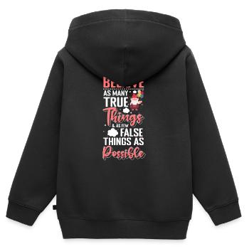 Jardinier nain nain - Sweat Premium à capuche zippé enfant bio - noir - Dos - AI Model Kid Male (0cm)