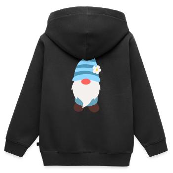 nain de jardin - Sweat Premium à capuche zippé enfant bio - noir - Dos - AI Model Kid Male (0cm)