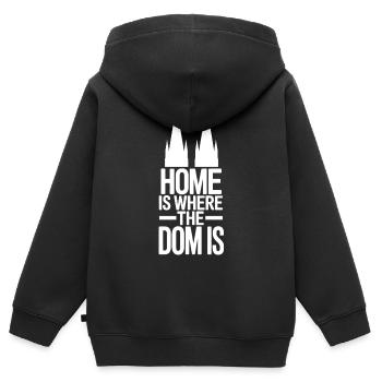 Cologne Home est là où le Dom est Cologne Carnaval Cologne - Sweat Premium à capuche zippé enfant bio - noir - Dos - AI Model Kid Male (0cm)