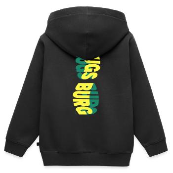 Augsburg Allemagne City Skyline Font Coloré - Sweat Premium à capuche zippé enfant bio - noir - Dos - AI Model Kid Male (0cm)