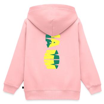 Hamm Germany City Skyline Font Colorful - Kids Premium Organic Zip-up Hoodie - rose - Back - AI Model Kid Female (0cm)