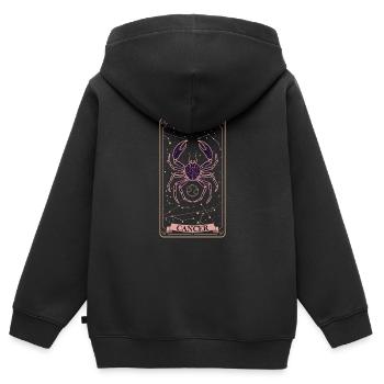 Himmlisches Krebs Sternzeichen Konstellation T-Shi - Kinder Premium Organic Zip Hoodie - Schwarz - Hinten - AI Model Kid Male (0cm)