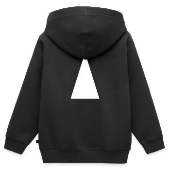 triangle - Kids Premium Organic Zip-up Hoodie - black - Back - AI Model Kid Male (0cm)
