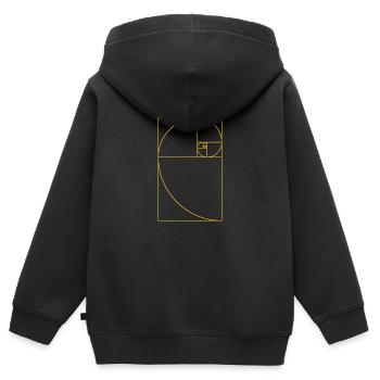 Spiral Cadeau Fibonacci épisode Mathe Lehrer - Sweat Premium à capuche zippé enfant bio - noir - Dos - AI Model Kid Male (0cm)