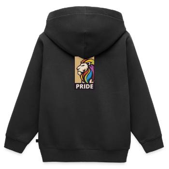 PRIDE Löwe schwul Homosexuell LGBT Gay Geschenk - Kinder Premium Organic Zip Hoodie - Schwarz - Hinten - AI Model Kid Male (0cm)