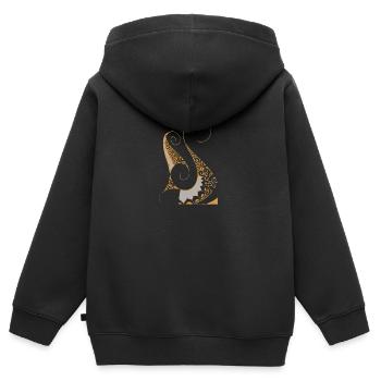 Tatoo Art 3 - Kinder Premium Organic Zip Hoodie - Schwarz - Hinten - AI Model Kid Male (0cm)