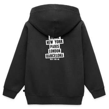 Rom New York Paris London Reisen - Kinder Premium Organic Zip Hoodie - Schwarz - Hinten - AI Model Kid Male (0cm)
