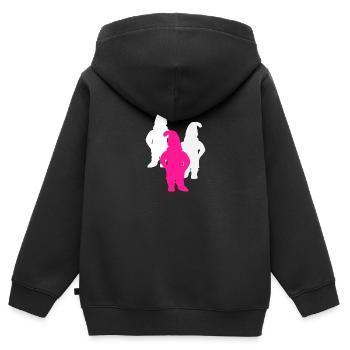 funny garden gnomes summer child - Kids Premium Organic Zip-up Hoodie - black - Back - AI Model Kid Male (0cm)