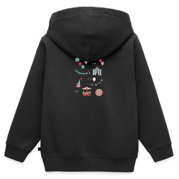 Amusement park - Kids Premium Organic Zip-up Hoodie - black - Back - AI Model Kid Male (0cm)