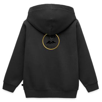Gleitschirmfliegen - Kinder Premium Organic Zip Hoodie - Schwarz - Hinten - AI Model Kid Male (0cm)