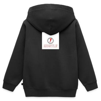 Design ohne Titel - Kinder Premium Organic Zip Hoodie - Schwarz - Hinten - AI Model Kid Male (0cm)