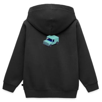 Truck LKW Pick-up Lastkraftwagen Transporter - Kinder Premium Organic Zip Hoodie - Schwarz - Hinten - AI Model Kid Male (0cm)