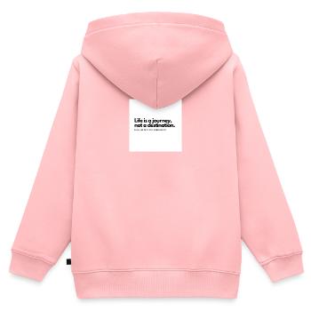 Citation de Ralph Waldo Emerson - Sweat Premium à capuche zippé enfant bio - rose - Dos - AI Model Kid Female (0cm)