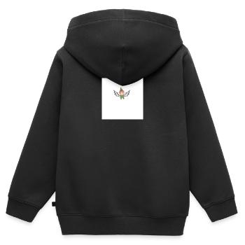 Design ohne Titel - Kinder Premium Organic Zip Hoodie - Schwarz - Hinten - AI Model Kid Male (0cm)