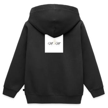 Verlobung - Kinder Premium Organic Zip Hoodie - Schwarz - Hinten - AI Model Kid Male (0cm)