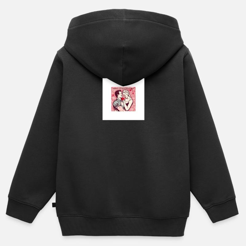 338286B0 5314 4090 914E 2BB4BE0A0102 - Kinder Premium Organic Zip Hoodie - Schwarz