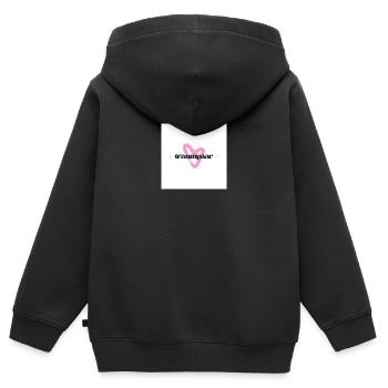 Traumpaar 2024 - Kinder Premium Organic Zip Hoodie - Schwarz - Hinten - AI Model Kid Male (0cm)