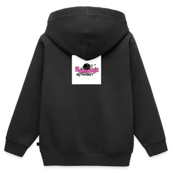 Romantik Astronaut - Kinder Premium Organic Zip Hoodie - Schwarz - Hinten - AI Model Kid Male (0cm)
