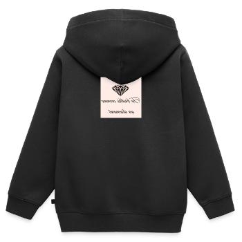 Mirror dimension - Kids Premium Organic Zip-up Hoodie - black - Back - AI Model Kid Male (0cm)