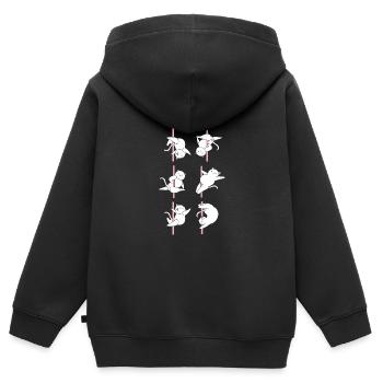 Pole Dance - Kinder Premium Organic Zip Hoodie - Schwarz - Hinten - AI Model Kid Male (0cm)