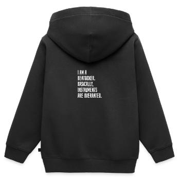 I Am A Beatboxer - Kinder Premium Organic Zip Hoodie - Schwarz - Hinten - AI Model Kid Male (0cm)