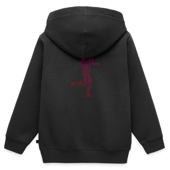 Course Femmes Course Jogging Hommes Jogging Jogging - Sweat Premium à capuche zippé enfant bio - noir - Dos - AI Model Kid Male (0cm)