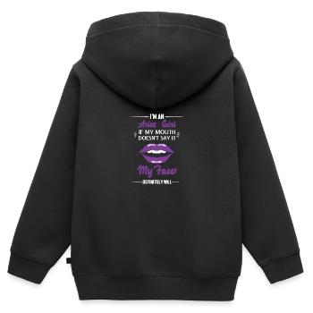 Sternzeichen Widder - Kinder Premium Organic Zip Hoodie - Schwarz - Hinten - AI Model Kid Male (0cm)