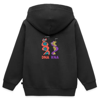 Botaniker - Kinder Premium Organic Zip Hoodie - Schwarz - Hinten - AI Model Kid Male (0cm)
