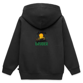 Großer Bruder 2023 Traktor - Kinder Premium Organic Zip Hoodie - Schwarz - Hinten - AI Model Kid Male (0cm)