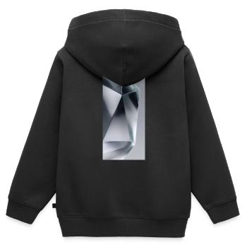 Cristal - Sweat Premium à capuche zippé enfant bio - noir - Dos - AI Model Kid Male (0cm)