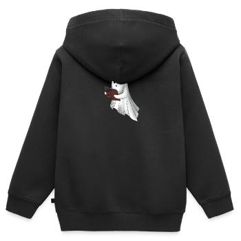 Geist - Sweat Premium à capuche zippé enfant bio - noir - Dos - AI Model Kid Male (0cm)