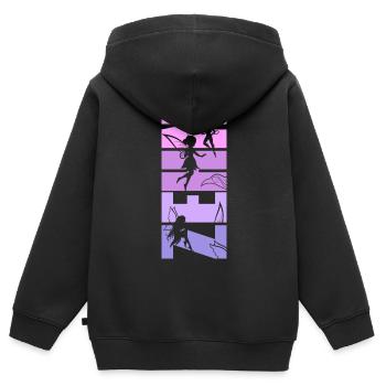 Feen 10. Geburtstag 10 Jahre alt Mädchen Fee - Kinder Premium Organic Zip Hoodie - Schwarz - Hinten - AI Model Kid Male (0cm)