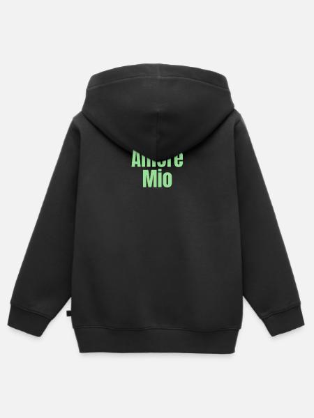Amore Mio - Kinder Premium Organic Zip Hoodie - Schwarz