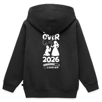 Hochzeit Game Over 2026 - Kinder Premium Organic Zip Hoodie - Schwarz - Hinten - AI Model Kid Male (0cm)